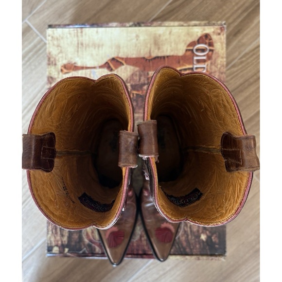 Old Gringo Abby Rose Floral Leather Embroidered Cowboy Boots 6 Western Rodeo - Picture 7 of 16